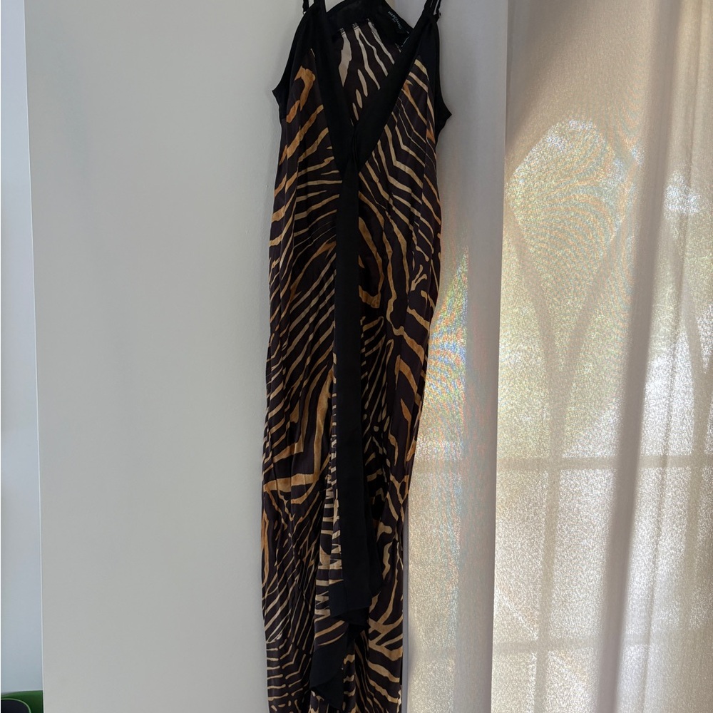 Marciano Black and White Zebra Strappy Dress